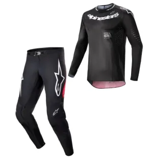 Conjunto Alpinestars Supertech Ward 24 Preto/Vermelho - Spinelli